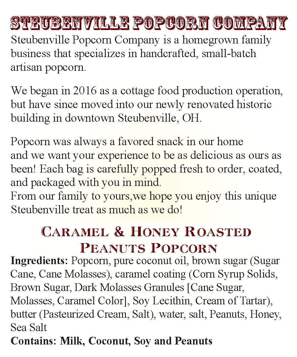 Take me out to the Ballgame - Caramel Popcorn with Honey Roasted Peanuts