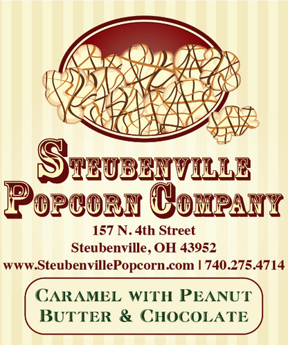 Bulk Caramel Popcorn w/ Peanut Butter and Chocolate Drizzle