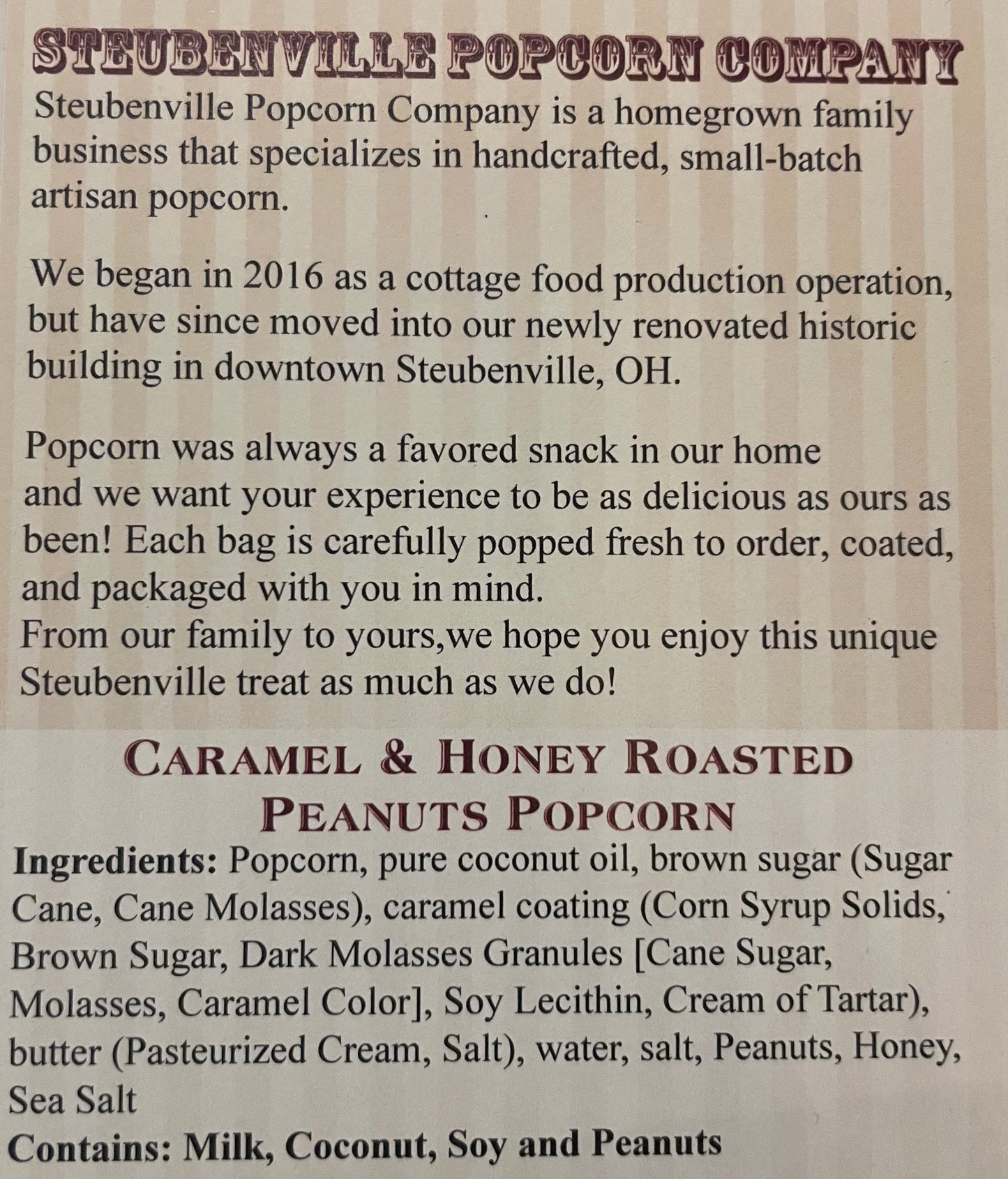 Take me out to the Ballgame - Caramel Popcorn with Honey Roasted Peanuts