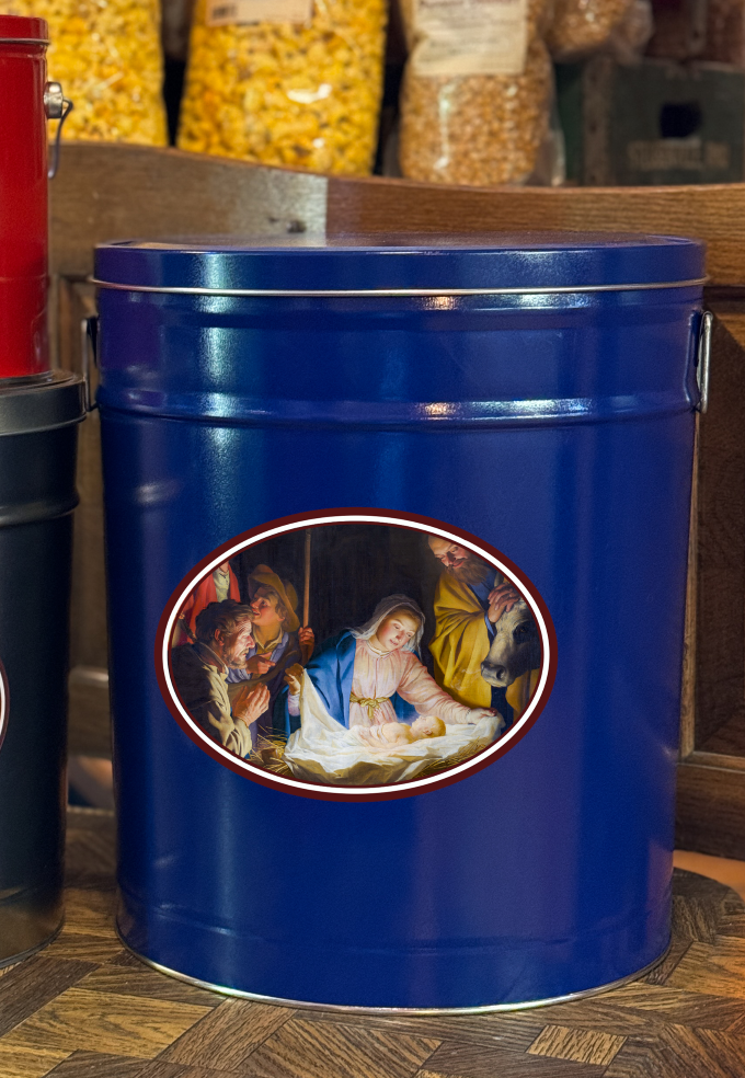 6.5 Gallon Popcorn Christmas Tin