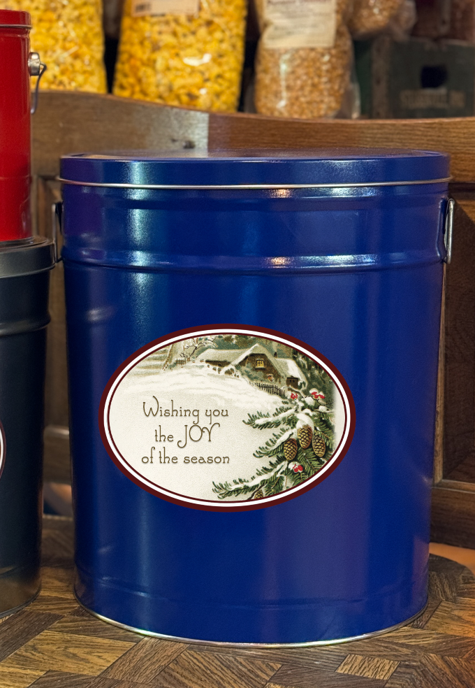 6.5 Gallon Popcorn Christmas Tin
