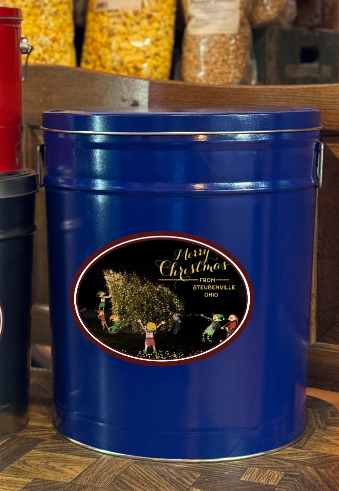 6.5 Gallon Popcorn Christmas Tin