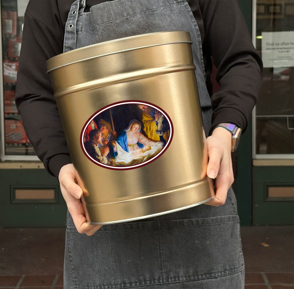 3.5 Gallon Popcorn Christmas Tin