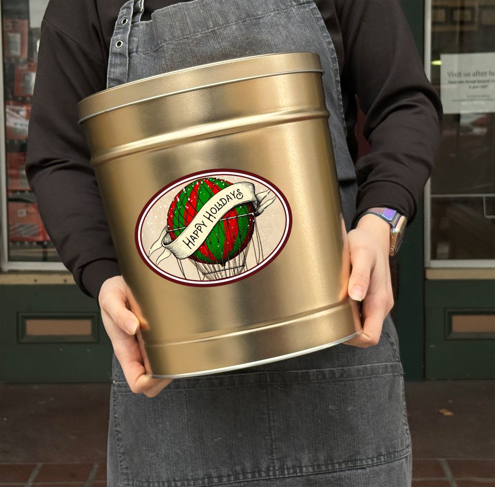 3.5 Gallon Popcorn Christmas Tin