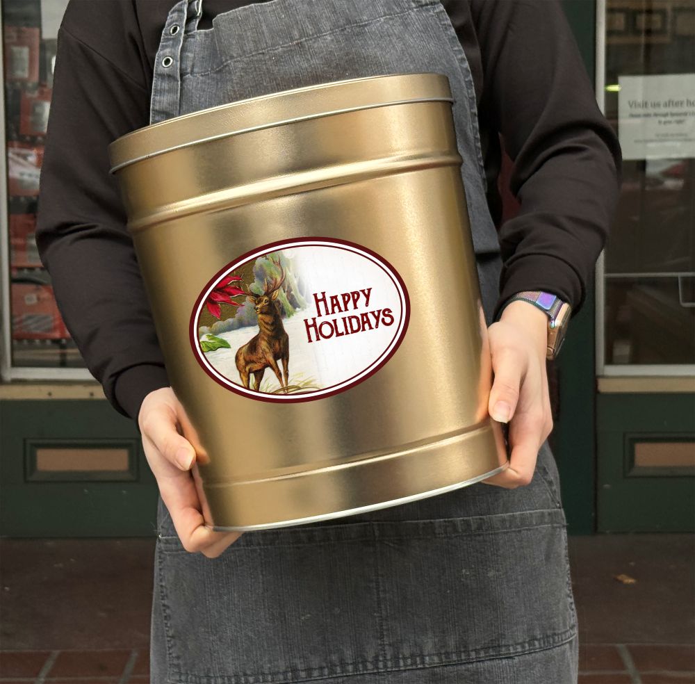 3.5 Gallon Popcorn Christmas Tin