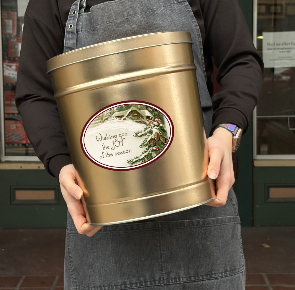 3.5 Gallon Popcorn Christmas Tin