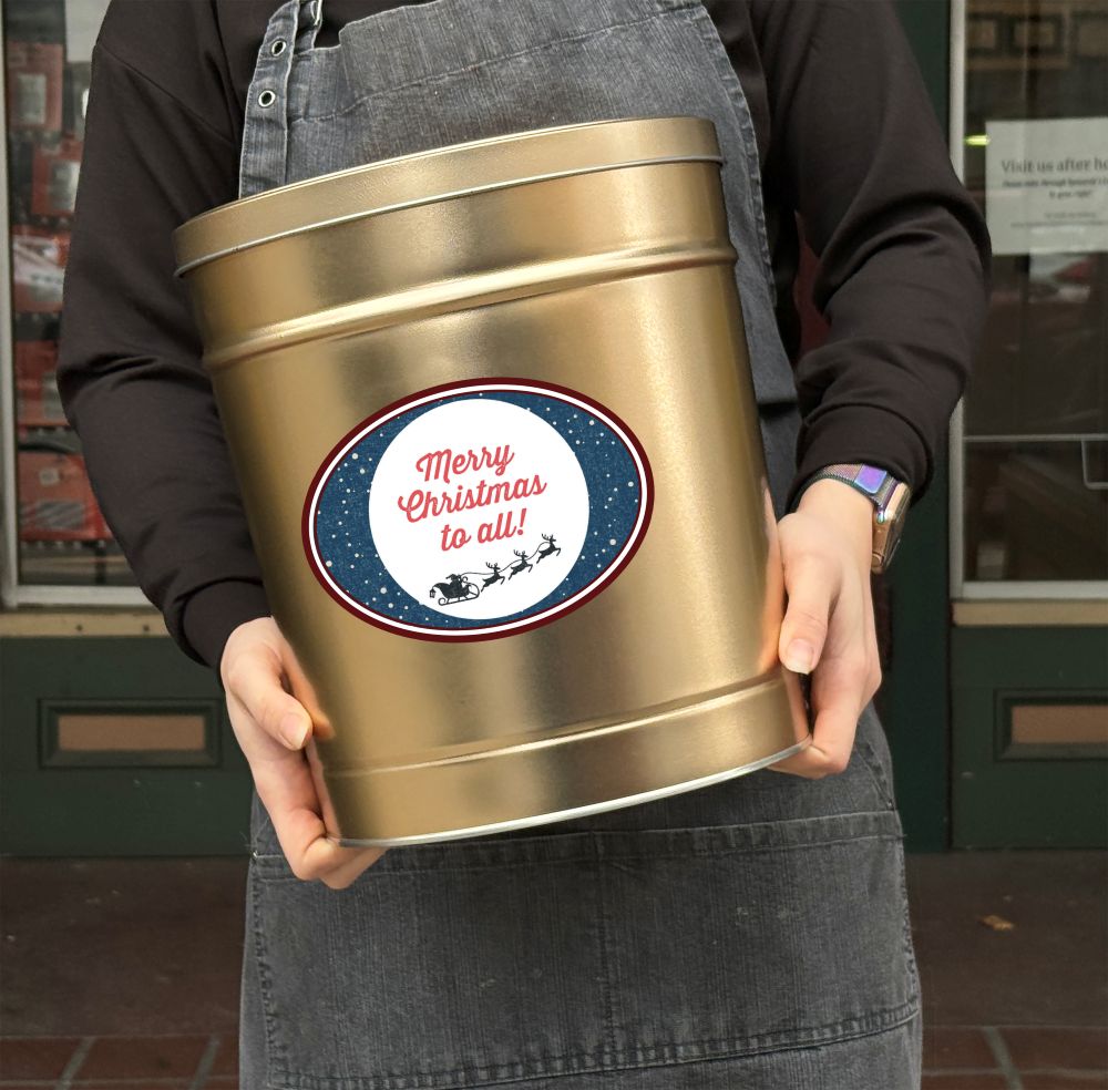 3.5 Gallon Popcorn Christmas Tin